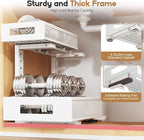 2-Pack Under Sink Storage Organizer, Large 2-Tier Elegant Mesh Pull Out Shelf - Image 6