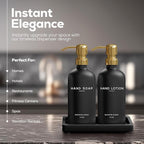 Luxury Glass Soap and Lotion Dispenser Set - Image 2