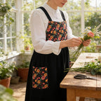 Uaussi Cotton Linen Apron Cross Back Work Apron - Image 4