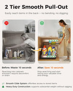 Sevenblue 3 Pack Under Sink Organizer, Height Adjustable 2 Tier Pull-Out Metal - Image 5