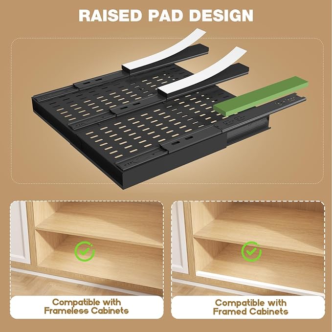 Seinloes 4 Pack Pull Out Cabinet Organizer - Image 3