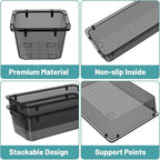 WOWBOX 32 PCS Clear Plastic Drawer Organizer Set, 4 Sizes Desk Drawer - Image 3