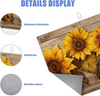 Vintage Sunflower Wooden Grain Dish Drying Mat - Image 3