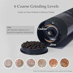 Electric Salt and Pepper Grinder Set, USB Rechargeable, Automatic Salt and - Image 6