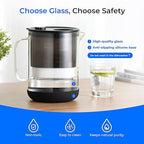 Waterdrop PT-72BL Glass Water Filter Pitcher, Eco-Friendly, NSF/ANSI 53 - Image 2