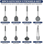 TeamFar Kitchen Utensils, for Nonstick Cookware Frying Flipping Draining - Image 2