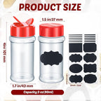 Eccliy 36 Pack 3 oz Clear Plastic Spice Jars - Image 2