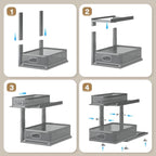 2 Pack 15.5IN-Depth Under Sink Organizer - Image 5
