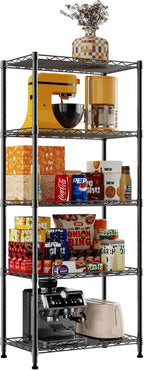 REGILLER 5-Wire Shelving Metal Storage Rack Adjustable Shelves, Standing - Image 8