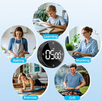 Digital Kitchen Timer, Large Display Magnetic Countdown Countup Timer, 3 Preset - Image 8