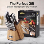 McCook® Knife Sets, German Stainless Steel Knife Block Sets - Image 9