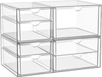 YFXCVSL Clear Stackable Storage Drawers, Acrylic Makeup Organizer by YFXCVSL