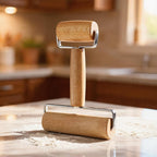 Pizza Rolling Pin Small Rolling Pin Wooden Dough Roller Non Stick Pizza Dough - Image 5