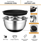 CHAREADA Mixing Bowls with Airtight Lids, Size 4.5, 0.7 qt, Fit - Image 3