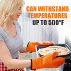 Silicone Oven Mitts, Heat Resistant 2PCS Oven Mitts - Image 7