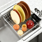 MERRYBOX Stainless Steel Dish Drying Rack, Expandable Dish Drainers - Image 2