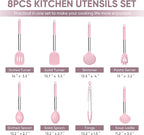 TeamFar Kitchen Utensils Set of 8, Silicone Utensils Kitchen Tools Set - Image 2