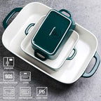 Sweejar Ceramic Bakeware Set, Rectangular Baking Dish - Image 2