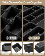 KEMETHY 25 PCS Plastic Drawer Organizers Set, 4 Sizes Vanity Organizer - Image 5