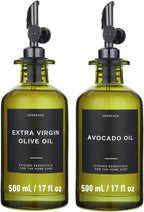 Verspace UV-Protected Green Glass Olive Oil Dispenser Bottles by Verspace