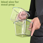 Glass Soup Containers with Lids 32 oz, 4 Cup Glass Storage Containers, Tall - Image 2