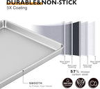 HONGBAKE Half Baking Sheet Pan Set of 2, Nonstick Cookie Sheet - Image 3