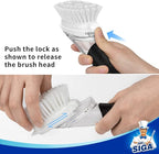 MR.SIGA Soap Dispensing Dish Brush Storage Set, Kitchen Brush - Image 4