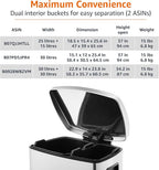 Amazon Basics Dual Compartment Recycling Trash Can - Image 5