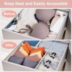Criusia 8 Pack Underwear Drawer Organizer, Drawer Organizer Clothes, Foldable - Image 2