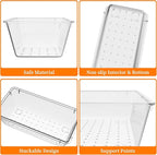 StorMiracle 32 PCS Clear Plastic Drawer Organizer Set, 4-Size vanity organizer - Image 2