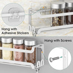 LUCYCAZ 2 Pack Wall Mounted Spice Rack - Image 6