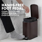SIMPLI-Magic 6L/1.6G Stainless Steel Bathroom Trash Can - Image 3