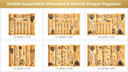 Umilife Large Expandable Kitchen Silverware Utensils Drawer Organizer, 2.5" - Image 7