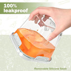 Glass Soup Containers with Lids 32 oz, 4 Cup Glass Storage Containers, Tall - Image 4