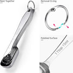 U-Taste Narrow Square Measuring Spoons: 18/8 Stainless Steel Kitchen Measure - Image 6