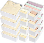 Fordonral 16 Pack Drawer Organizer Clothes, Foldable Fabric Dresser Organizer - Image 6