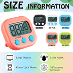 Xuhal 100 Pieces Digital Kitchen Timer Bulk, Small Magnetic Timers - Image 2
