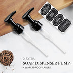 Amolliar Plastic Mason Jar Soap Dispenser - Image 3
