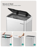 Kitchen Trash Can Touchless, 13 Gallon/50 L Stainless Steel Automatic Motion - Image 9