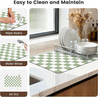 12" x 20" Checkered Dish Drying Mat - Image 7