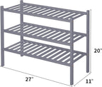 ROMGUAR CRAFT 3 Tier Bamboo Shoe Rack - Image 3