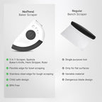 5-in-1 Dough Scraper & Flexible Bowl Scraper by Nextrend, Bread Scraper - Image 5