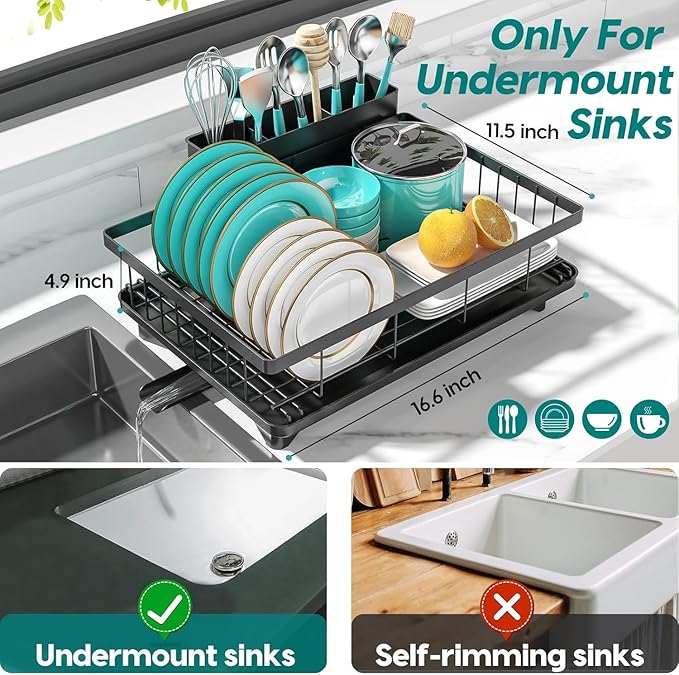 MERRYBOX Dish Drying Rack Space-Saving Dish Racks - Image 2