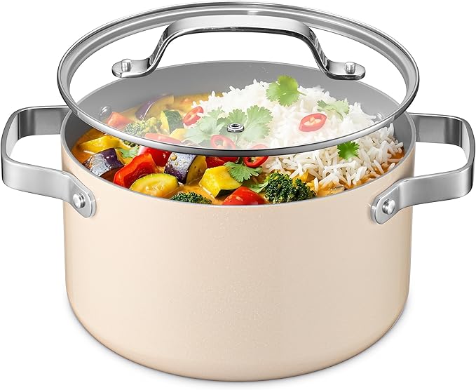Bakken 5 Quart Ceramic Coated Stock Pot by BAKK%C3%8BNMASTER