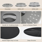 12" Microwave Splatter Cover & Mat, Large Vented Collapsible Splatter Guard - Image 3