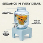 Beverage Dispenser 1 Gallon, Glass Drink Dispenser - Image 3
