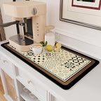 AMOAMI Coffee Mat Hide Stain Rubber Backed Absorbent Dish Drying Mat by AMOAMI