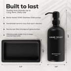 Black Glass Soap and Lotion Dispenser Set - Image 3
