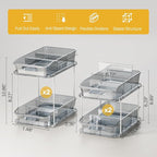 Delamu 2-Tier Under Sink Organizers and Storage, Pull Out Kitchen Pantry - Image 5