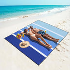 WIWIGO Beach Blanket Waterproof Sandproof Beach Mat 79" X 83"/10'x9'for 2-8 - Image 6